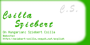 csilla sziebert business card